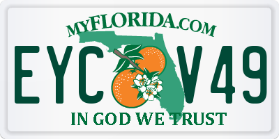FL license plate EYCV49