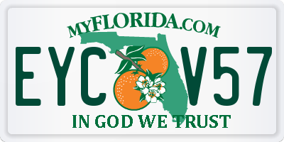 FL license plate EYCV57