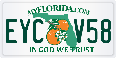 FL license plate EYCV58