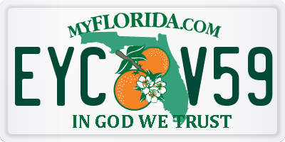 FL license plate EYCV59