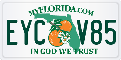FL license plate EYCV85
