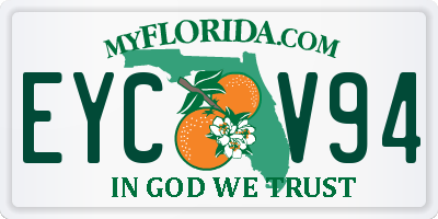 FL license plate EYCV94
