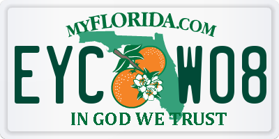 FL license plate EYCW08