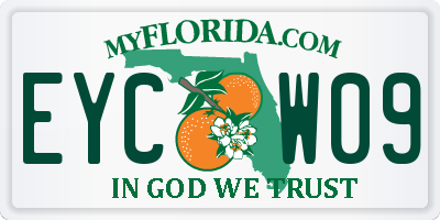 FL license plate EYCW09