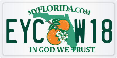 FL license plate EYCW18
