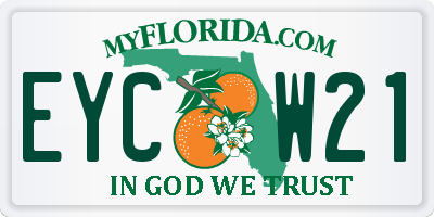 FL license plate EYCW21