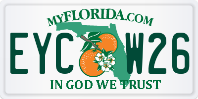 FL license plate EYCW26