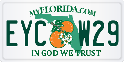 FL license plate EYCW29