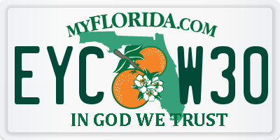 FL license plate EYCW30