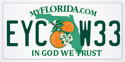 FL license plate EYCW33