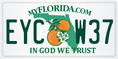 FL license plate EYCW37