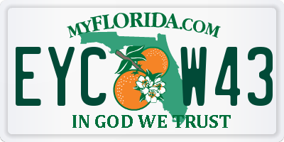 FL license plate EYCW43