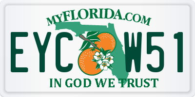 FL license plate EYCW51