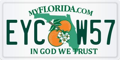 FL license plate EYCW57