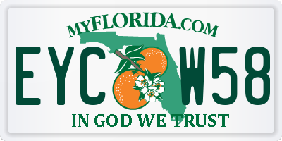 FL license plate EYCW58