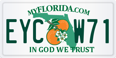 FL license plate EYCW71