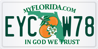 FL license plate EYCW78