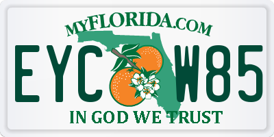 FL license plate EYCW85