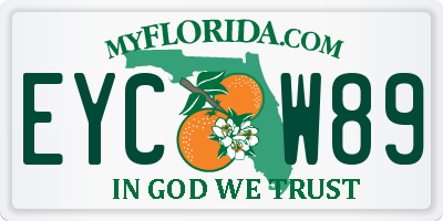 FL license plate EYCW89