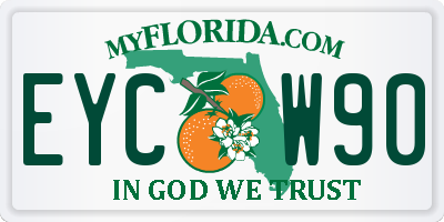 FL license plate EYCW90