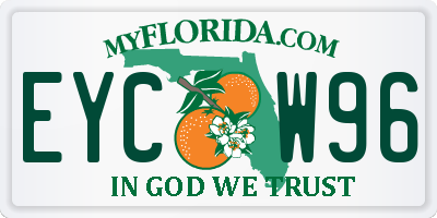FL license plate EYCW96