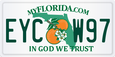 FL license plate EYCW97