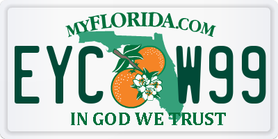 FL license plate EYCW99