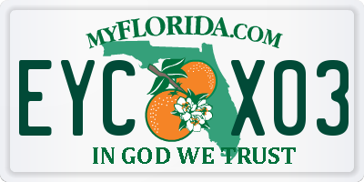 FL license plate EYCX03