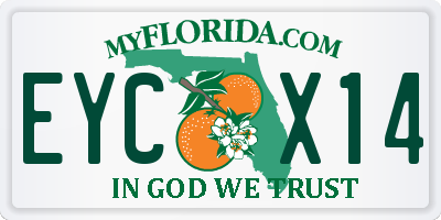 FL license plate EYCX14