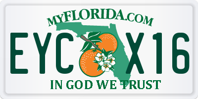 FL license plate EYCX16