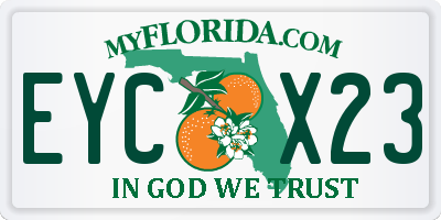 FL license plate EYCX23