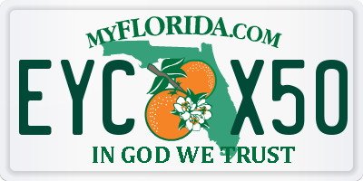 FL license plate EYCX50