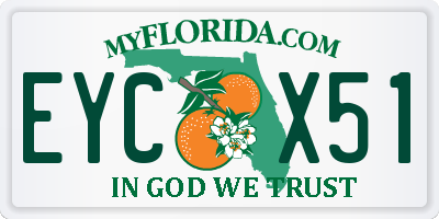 FL license plate EYCX51