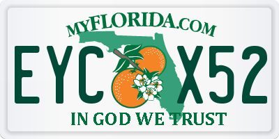 FL license plate EYCX52
