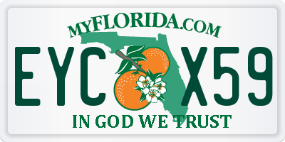 FL license plate EYCX59
