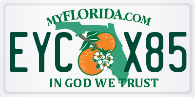 FL license plate EYCX85