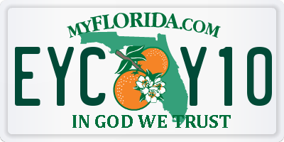 FL license plate EYCY10