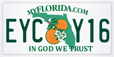 FL license plate EYCY16