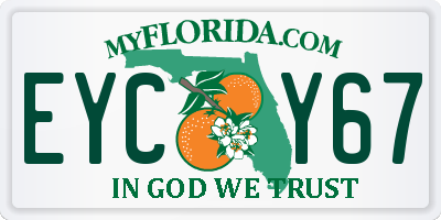 FL license plate EYCY67