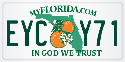 FL license plate EYCY71