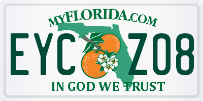 FL license plate EYCZ08