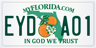 FL license plate EYDA01
