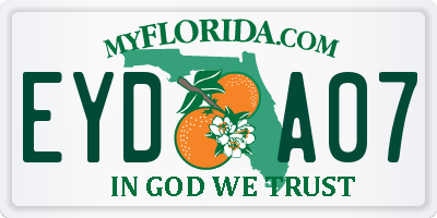 FL license plate EYDA07