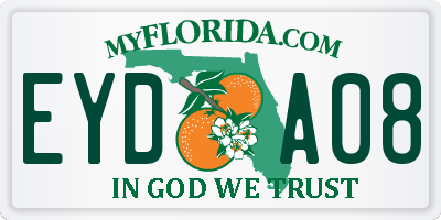 FL license plate EYDA08