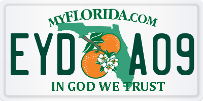 FL license plate EYDA09