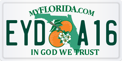 FL license plate EYDA16