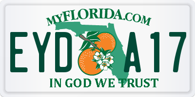FL license plate EYDA17