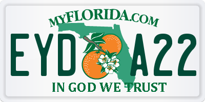 FL license plate EYDA22