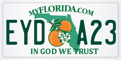FL license plate EYDA23