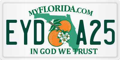FL license plate EYDA25